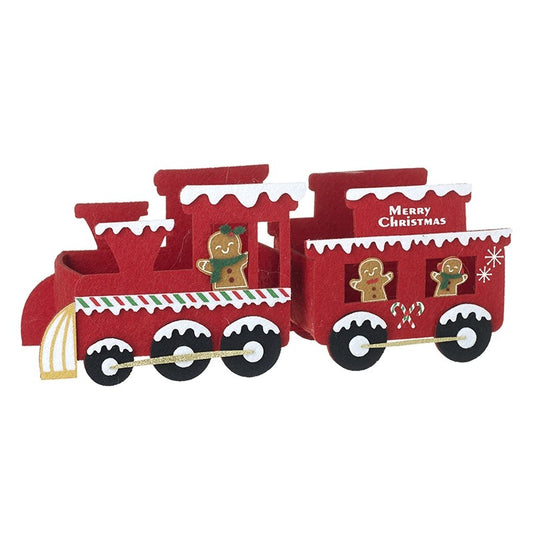 Merry Christmas Gingerbread Felt Train
