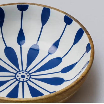 Sokka Jardin Stripes Wooden Salad Bowl