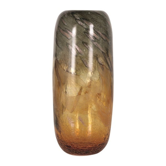 Amber Lustre Cylinder Vase 34cm