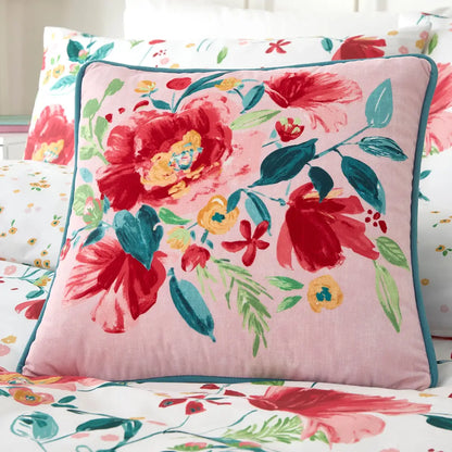 Abstract Poppy Cushion in Red 43 X 43cm