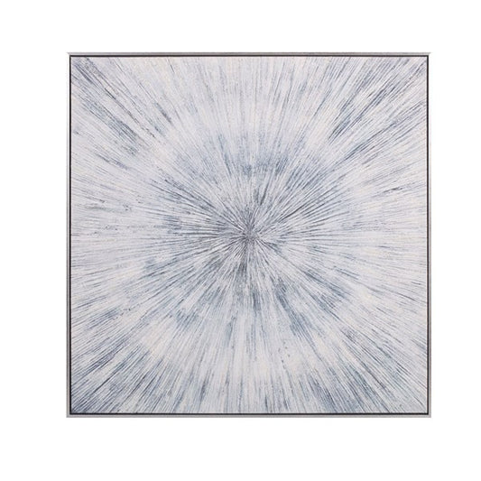 Blue Glitter Abstract Canvas 76x76cm