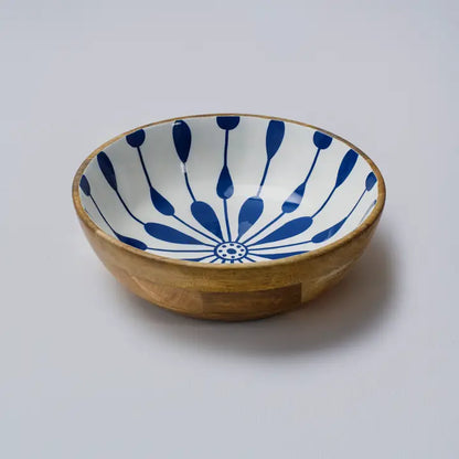 Sokka Jardin Stripes Wooden Salad Bowl