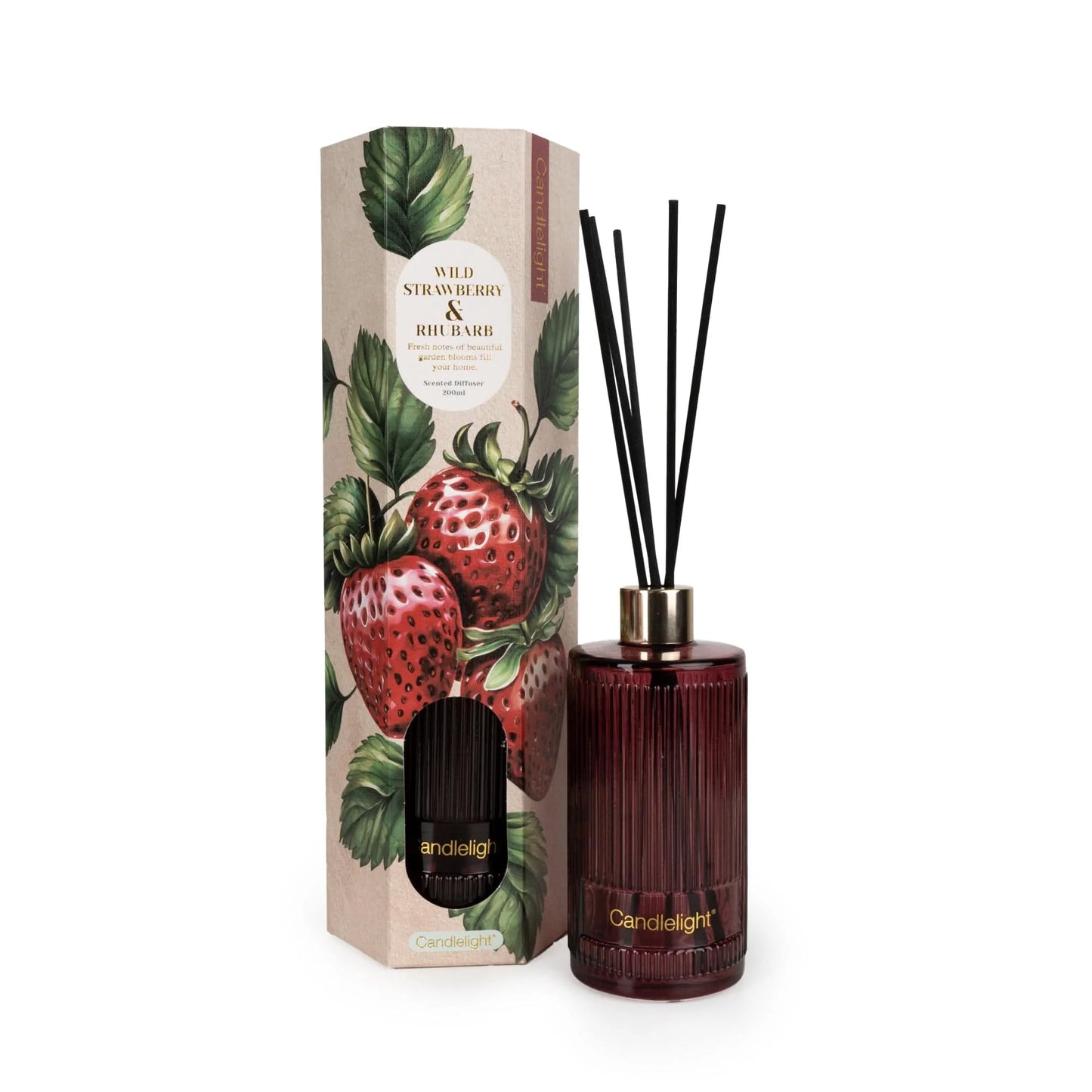 200ml Reed Diffuser - Wild Strawberry & Rhubarb