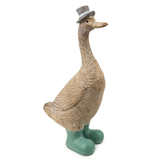 29.3cm Medium Duck with Wellies - Green