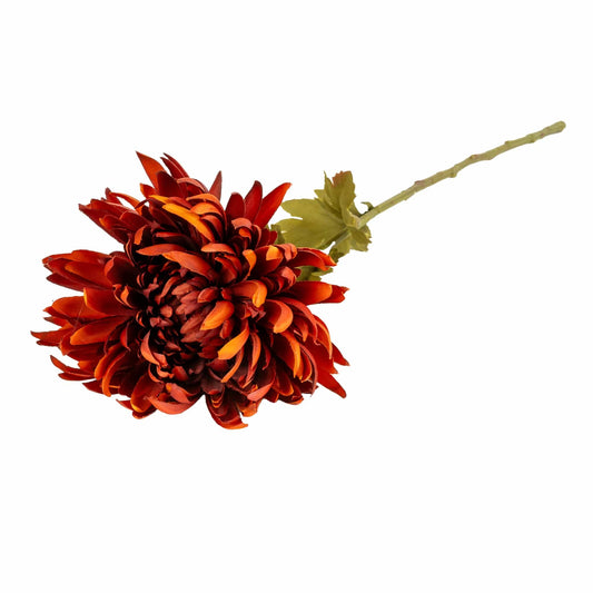 Artificial Chrysanthemum Stem - Orange 62cm