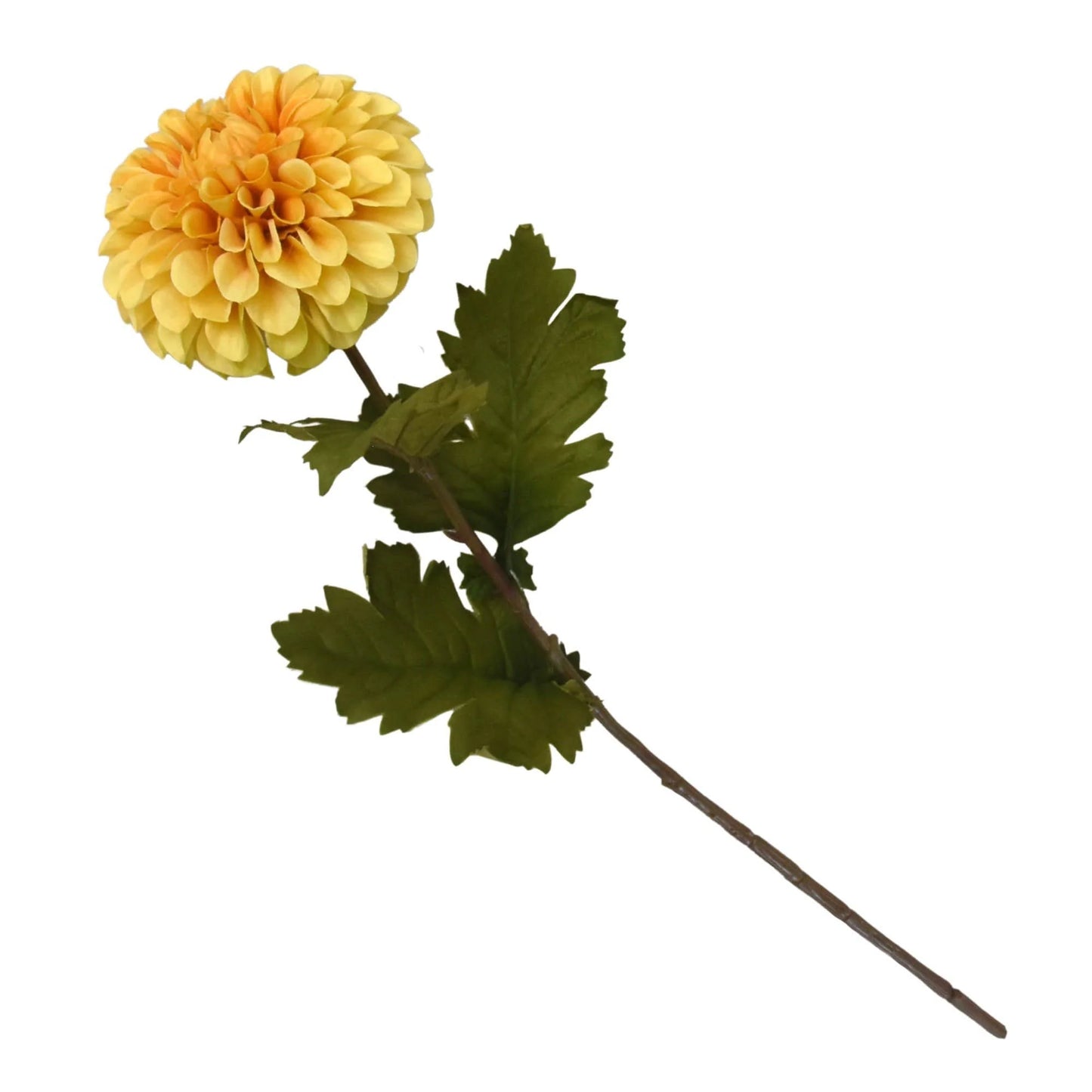 Single Stem Faux Dahlia Ochre 60cm Tall