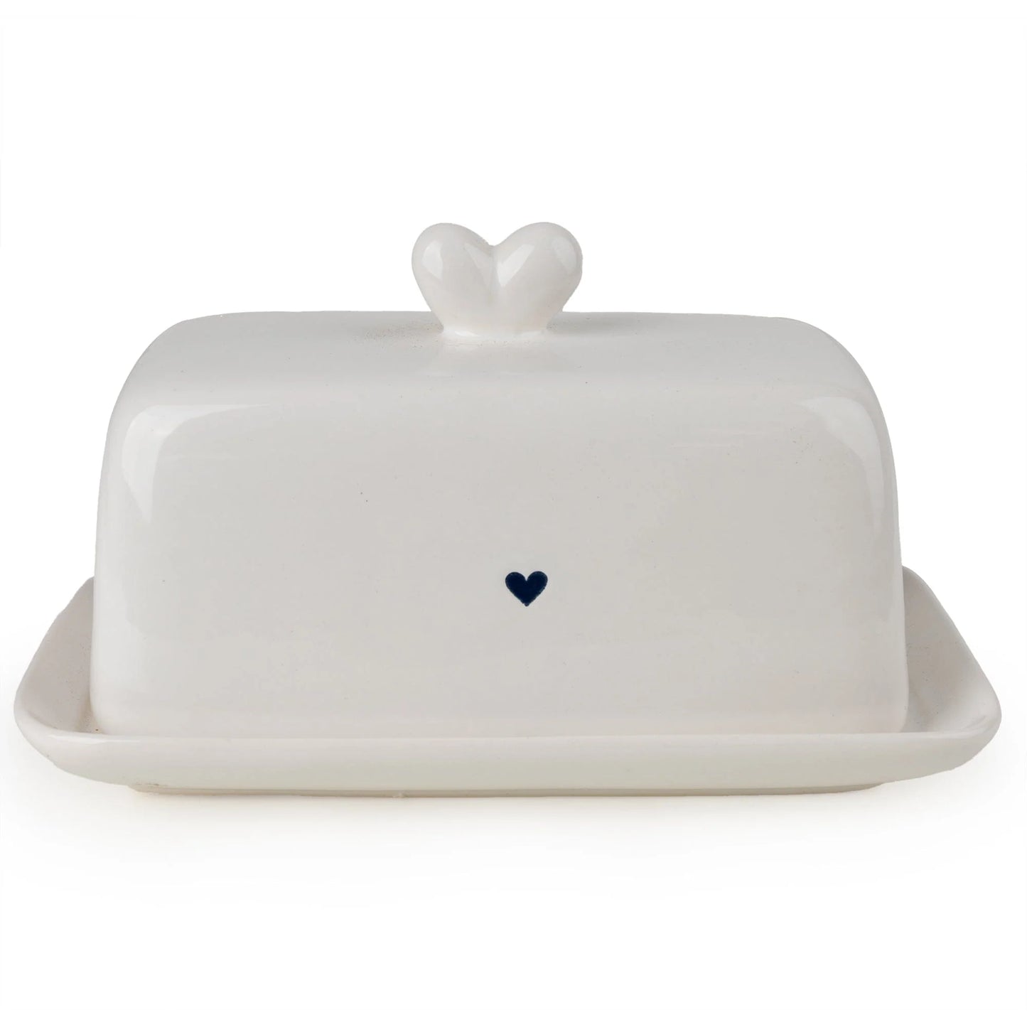 Blue Heart Butter Dish