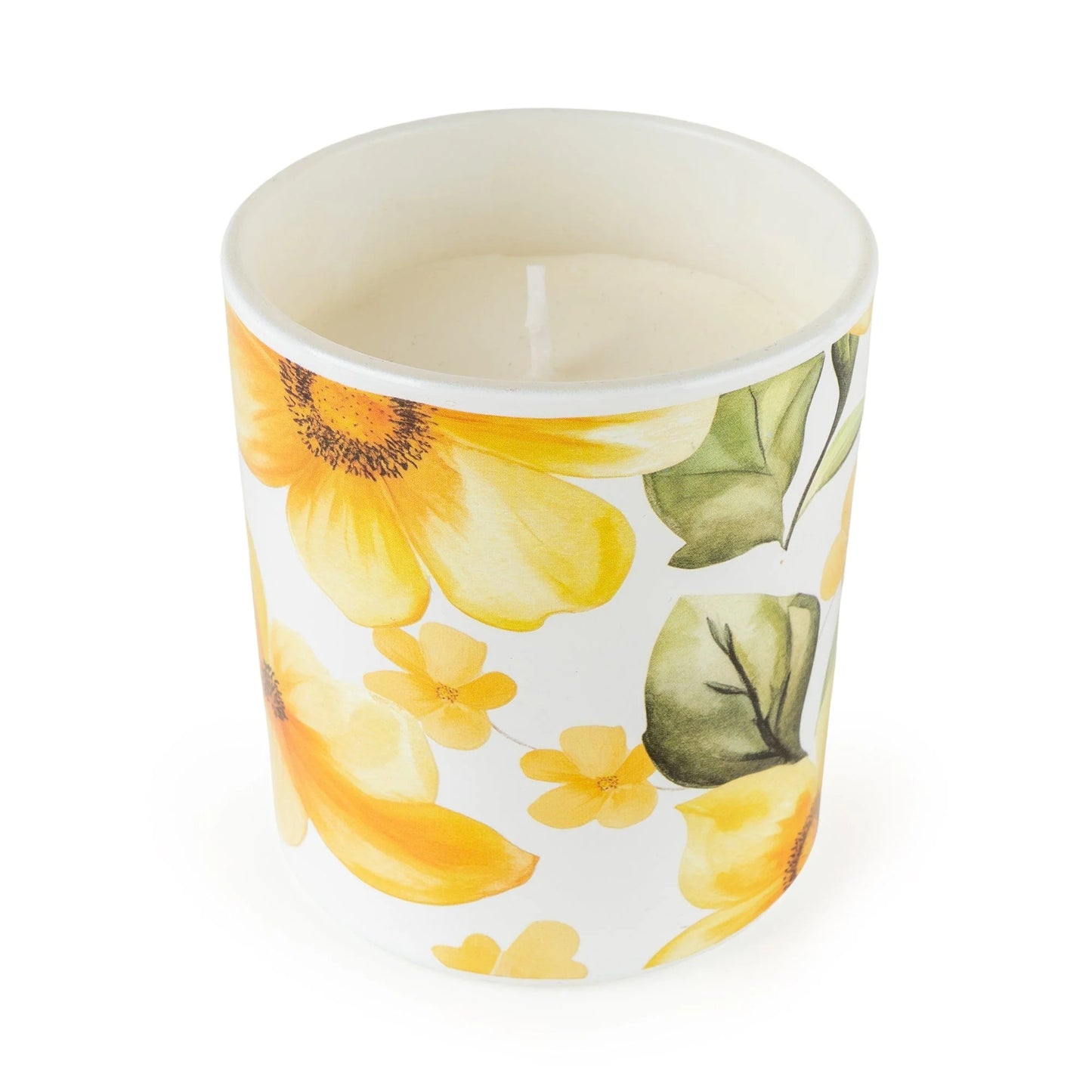 Yellow Flowers Soft Gardenia Floral Candle