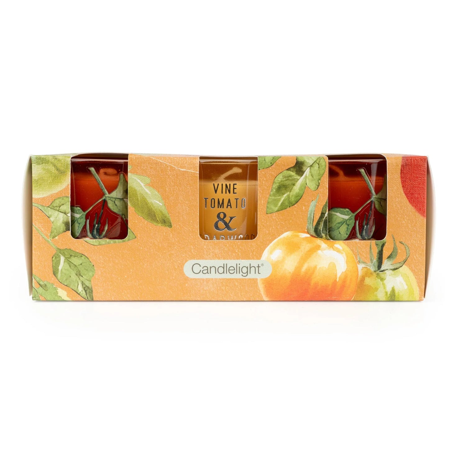 Set of 3 Votive Candles - Vine Tomato & Cedarwood