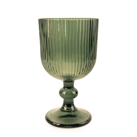 14cm Stemmed White Wine Glass - Green