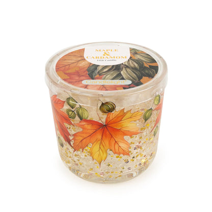 Autumn LED Fiber Optic Candle Maple and Cardamom