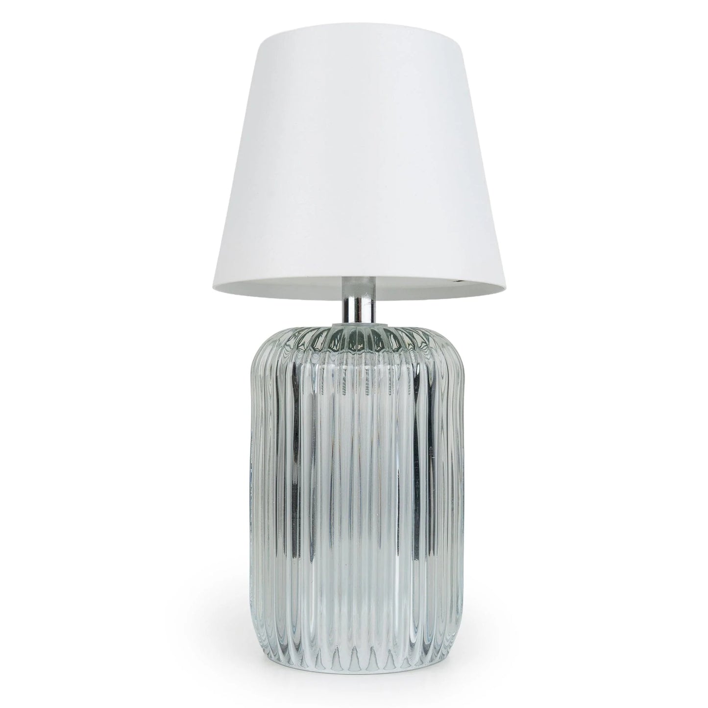 Ridged Glass Touch Table Lamp - Clear