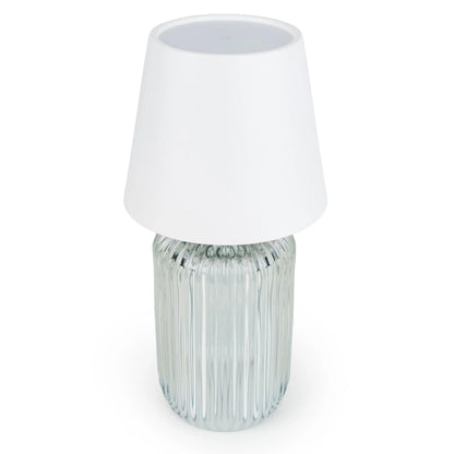 Ridged Glass Touch Table Lamp - Clear