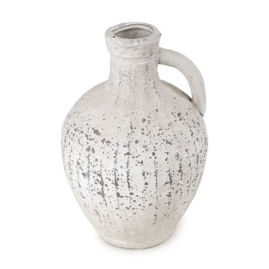 28cm Bottle Vase with Handle - Stone