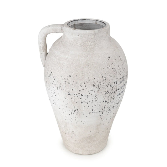 37cm Urn Vase with Handle - Stone