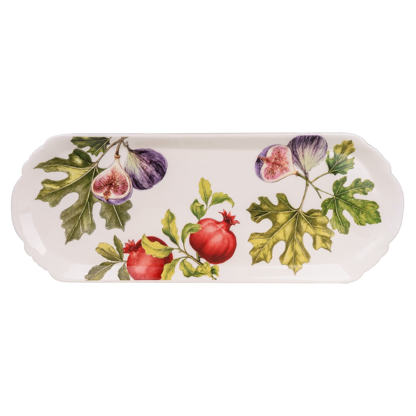 Large Rectangular Serving Platter - Fig & Pomegranate
