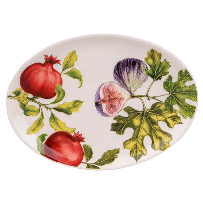 Oval Serving Platter - Fig & Pomegranate