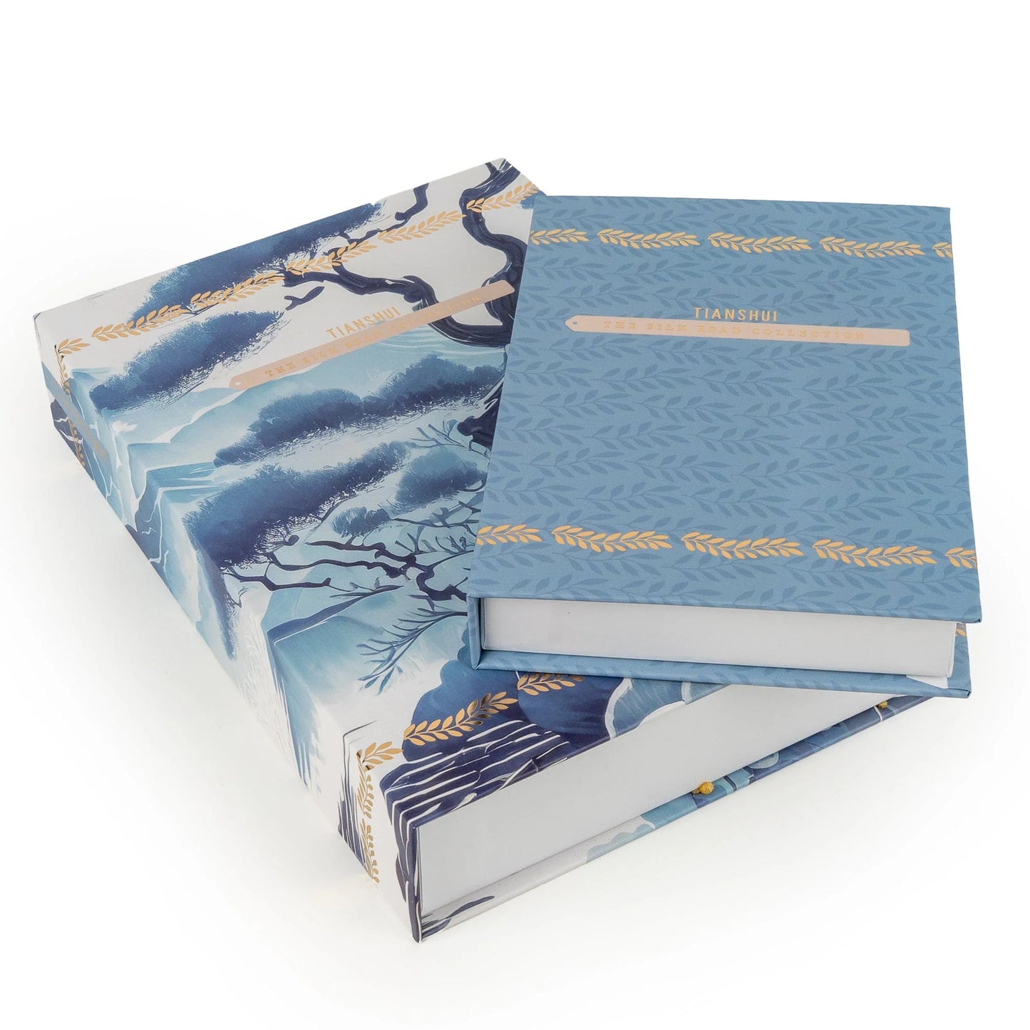 Set of 2 Storage Boxes – Tianshui Blue