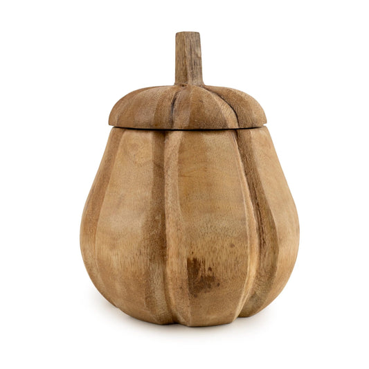 Mangowood Storage Jar - Pumpkin