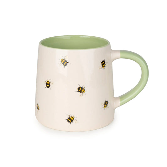 Tapered Mug - Soft Green Bees