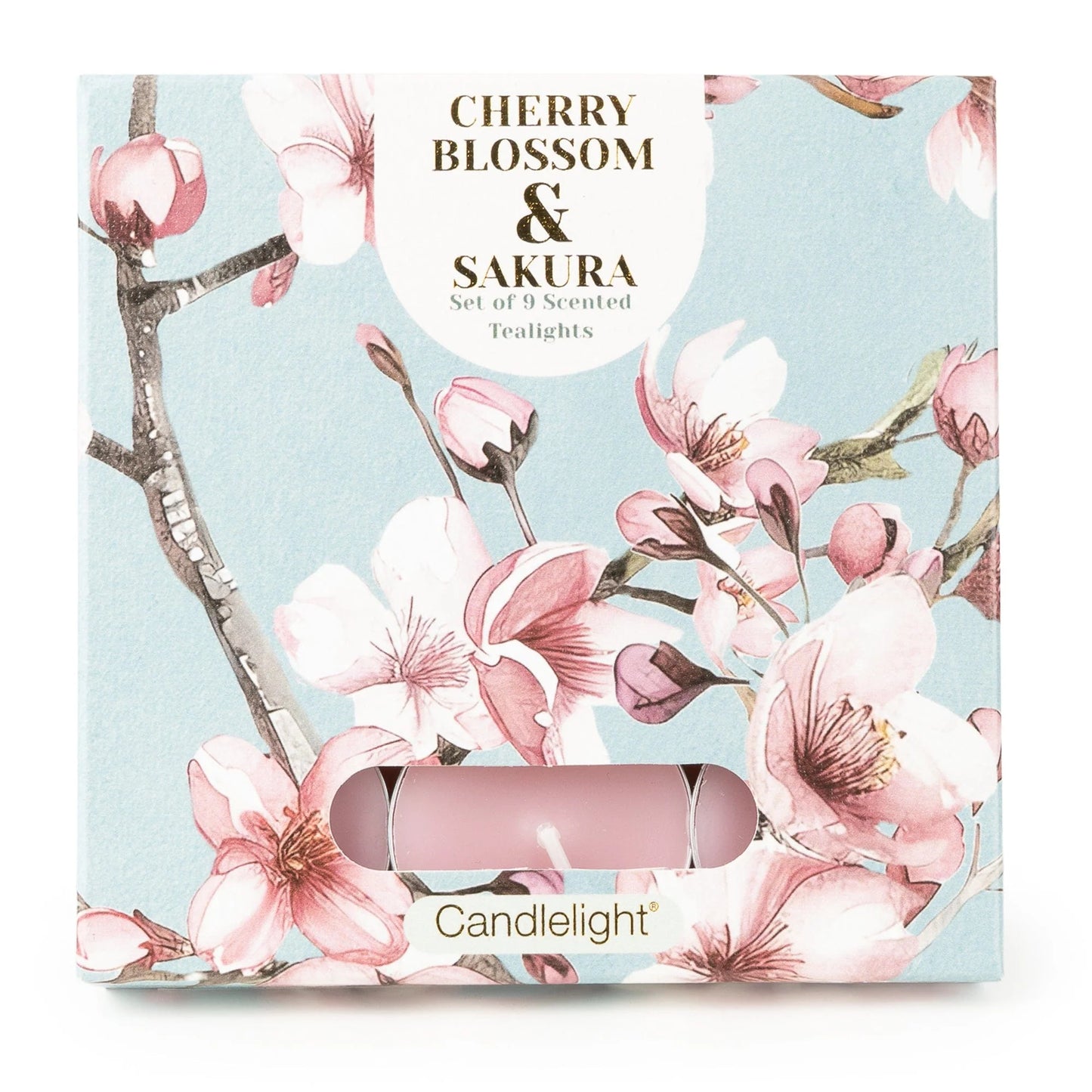 Cherry Blossom & Sakura Tealights - Pack of 9