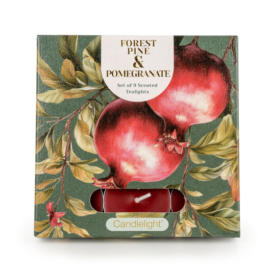 Set of 9 Tealights- Forest Pine & Pomegranate