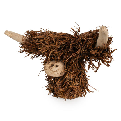 Wall Mounted - Twig Highland Cow Head