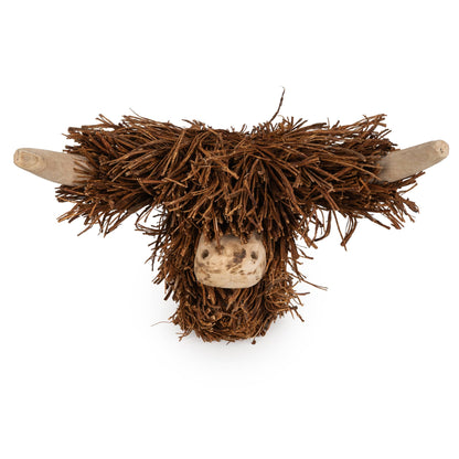 Wall Mounted - Twig Highland Cow Head