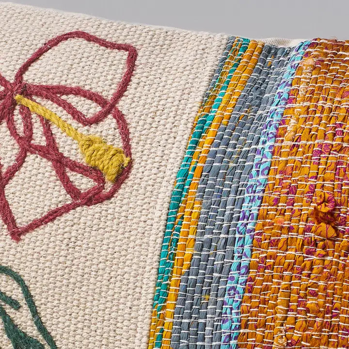 Embrova Cotton Embroidery Cushion with Filler