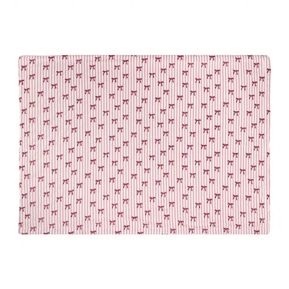 Bows Sherpa Fleece Throw Silk Pink