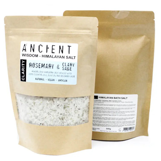 Himalayan Bath Salt Blend 500g - Clarity - Rosemary & Clary Sage