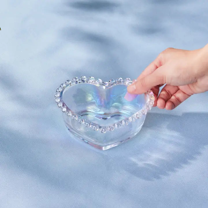 Heart Collection Heart Glass Bowl, 13cm, Clear