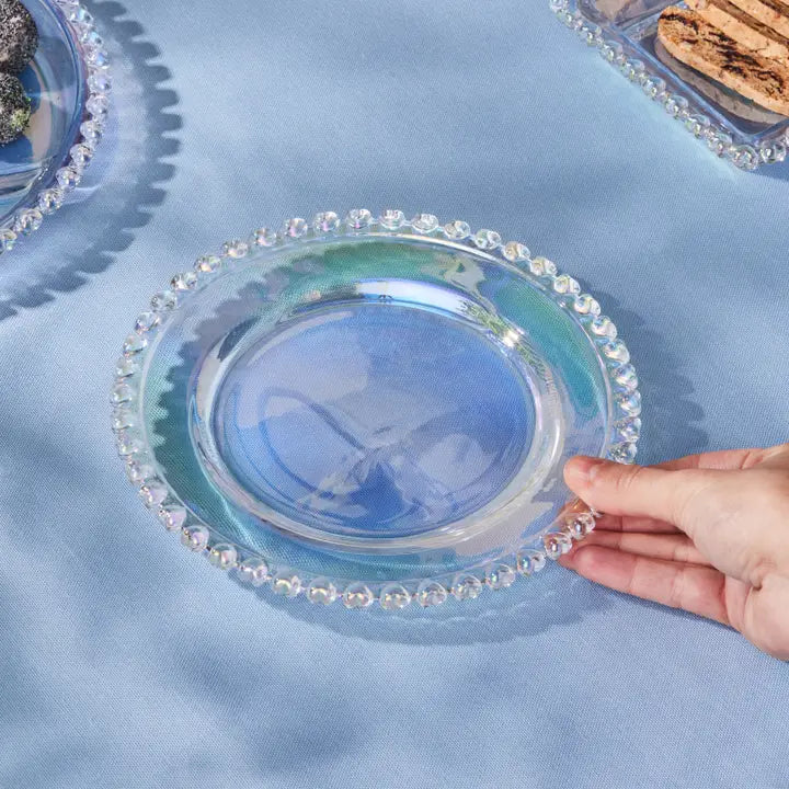 Heart Collection Glass Side Plate, 19cm, Clear