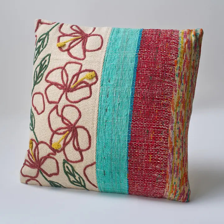 Embrova Cotton Embroidery Cushion with Filler