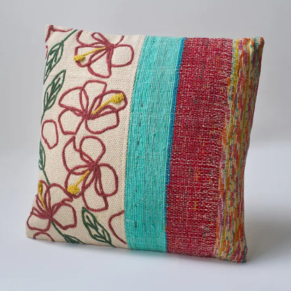 Embrova Cotton Embroidery Cushion with Filler