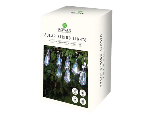 10 Solar Iridescent Light Bulb String Lights