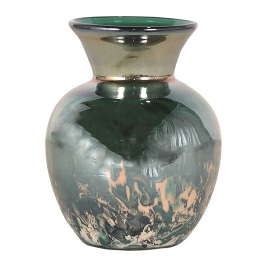 Green Lustre Bulb Vase 19cm