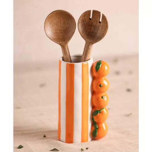 Hestia Orange Striped Vase