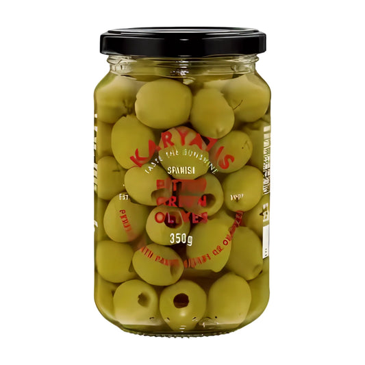 Karyatis Spanish Pitted Green Olives 350g