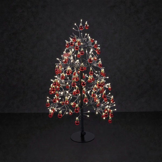 LED Red Bauble Tree 2ft 400L