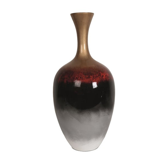 Multi Coloured Ombre Vase with Narrow Gold Neck 55cm