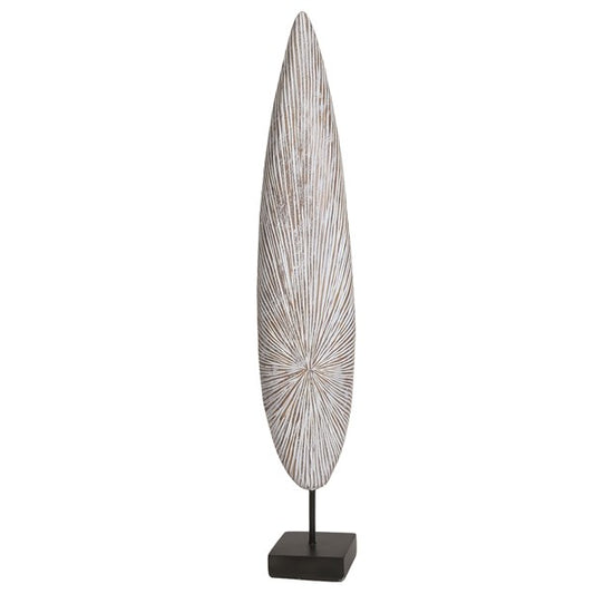 Tall Decorative Leaf Sculpture on Stand 70.5cm