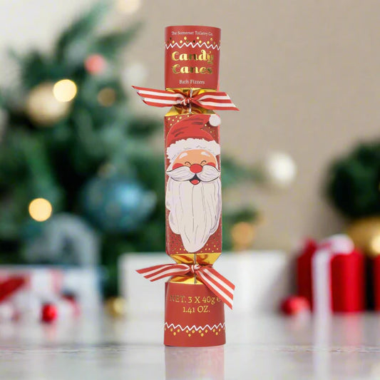 Candy Cane Santa Festive Bath Fizzers Cracker