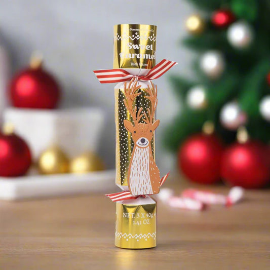 Sweet Caramel Reindeer Festive Bath Fizzers Cracker