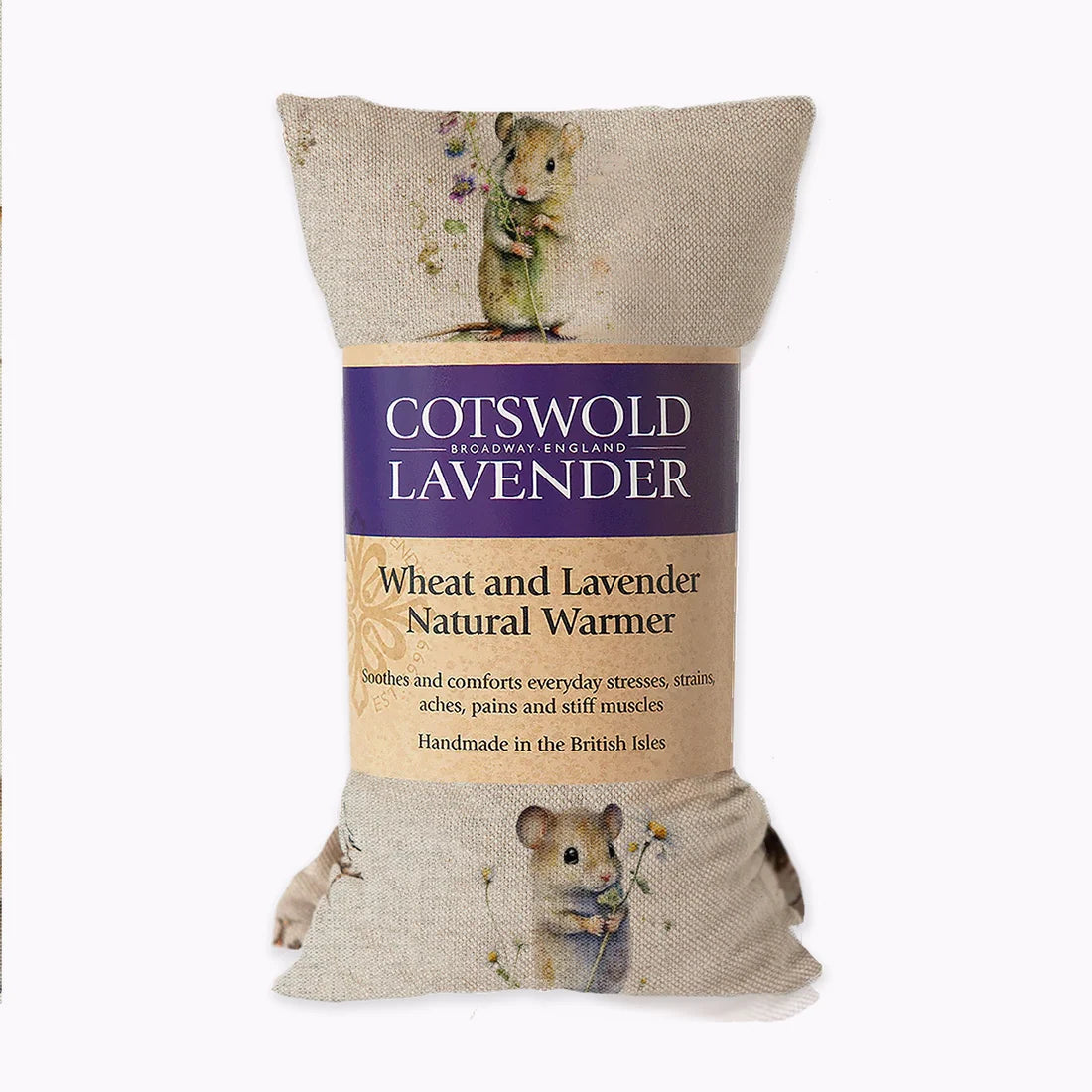 Cotswold Lavender Country Mouse Print Lavender and Wheat Linen Warmer